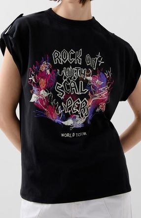 Scalpers Rock On Tee in Darkgrey at Nordstrom, Size X-Small Eu