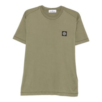 Stone Island T-Shirts, male, Green, Size: S V005G T-Shirt