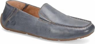 Born Mens Marcel Leather Moc Toe Loafers In Navy
