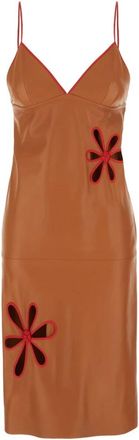 Fendi V-neck Slip Dress - Dames - Jurken - Bruin - Maat: 2XS Katoen