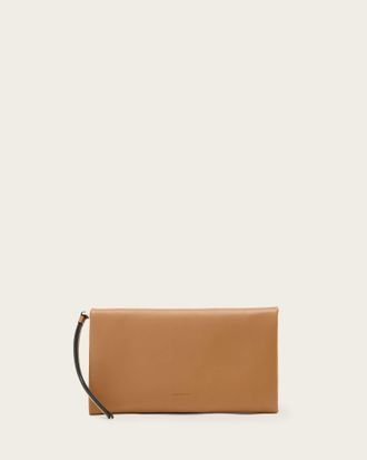 AllSaints Harluna Leather Clutch Bag