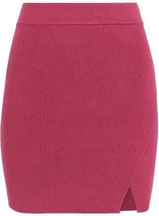 8 by YOOX VISCOSE BLEND MINI WRAP KNIT SKIRT