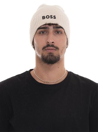 BOSS Cappello a coste ASIC-BEANIE-X Panna BOSS Uomo
