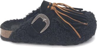 Taji Sabot Borreguillo - Dames - Pantoffels - Zwart - 36 EU - Wol - Schoenen