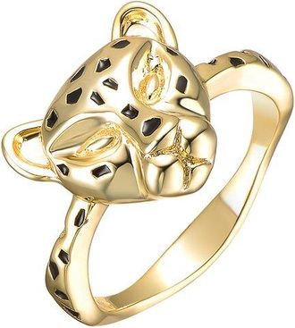 Rachel Glauber 14K Plated Leopard Ring