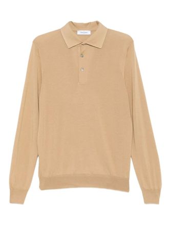 Gran Sasso long-sleeve polo shirt - Brown