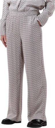 Levete Room Wide Leg Broek LR-Vida 2 - Dames - Wijde Broeken - Veelkleurig - XL - Polyester - Broeken