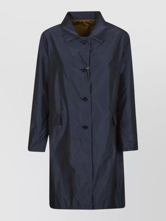 Herno long sleeve collared coat side pockets