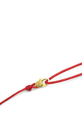Nialaya Wrap-Around Lock String Bracelet in Red/gold Plated at Nordstrom