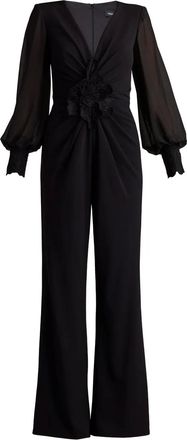 Tadashi Shoji Tuta intera con scollo a V - Nero