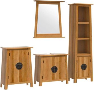 vidaXL Vidaxl - Conjunto De Muebles De Ba&ntilde;o 4 Piezas Madera Maciza De Pino