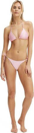Cotton On Womens String Triangle Bikini Top in Cherry Dream Gloss at Nordstrom, Size X-Large