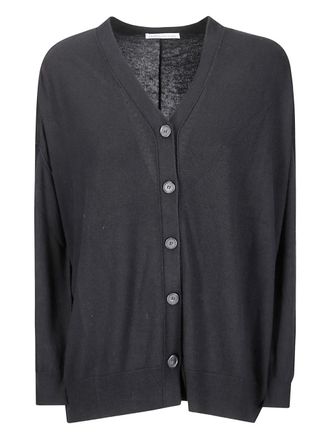Stefano Mortari V-neck cardigan - women - Fabric - 42 - Black
