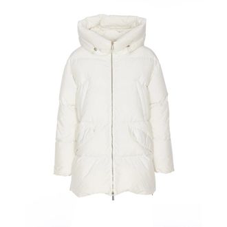 Moorer Winter Jackets, female, White, Size: M White Winter Coat