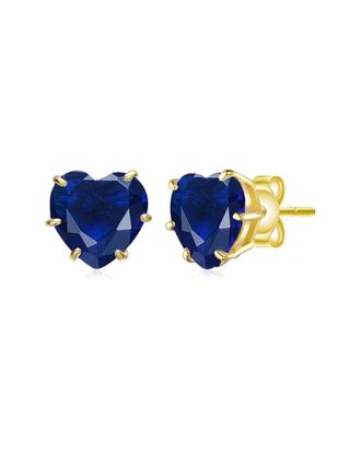 Rachel Glauber 14K Plated Cz Stud Earrings
