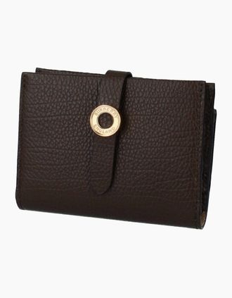 Burberry Womens Burberry Edie Bifold Purse Ebony Brown