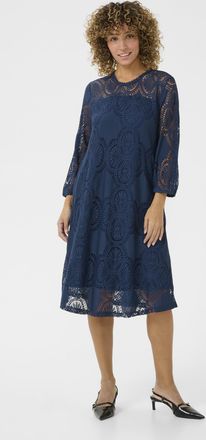 Cream Jurk Straight fit Navy Blazer navy