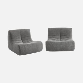 Sweeek Sof&aacute; Modular En Borreguito Texturizado, 2 Plazas