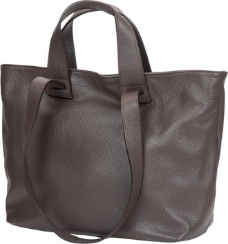 Estro & Luminara Grote Handtas - Dames - Handtassen - Bruin - ONE Size - Leer - Tassen