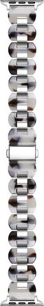Posh Tech Aria Resin & Stainless Steel Apple Watch Watchband in Light Tortoise/Silver at Nordstrom