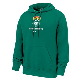 Nike Denver Summit Club Fleece Nike Mens NWSL Pullover Hoodie in Green | M31233DNFC26-LEP