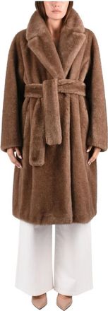Max Mara Abrigo Miss con cintur&oacute;n - Coats - Mujer - Beige - S