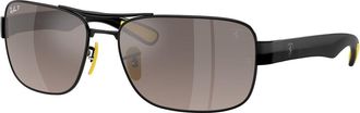 Ray-Ban RB3763M Polarized F1205J Mens Sunglasses Black Size 64