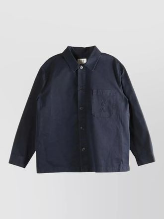 Saint Laurent cotton long-sleeve shirt jacket
