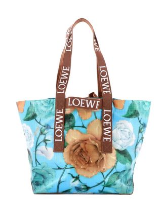 Loewe Fold Logo Strap Printed Vinyl Large tote bag - Veelkleurig