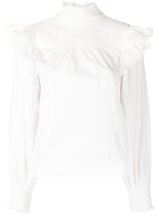 Cinq à Sept River ruffled blouse - White
