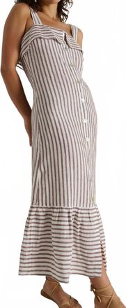Nation Ltd Amalia Midi Dress In Praline Stripe