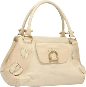 Ferragamo Pre-owned Handbags, female, White, Size: ONE SIZE Pre-owned Shoulder Bag