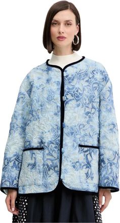 Forte_Forte My Coat - Dames - Zomerjassen - Blauw - S - Katoen - Jassen