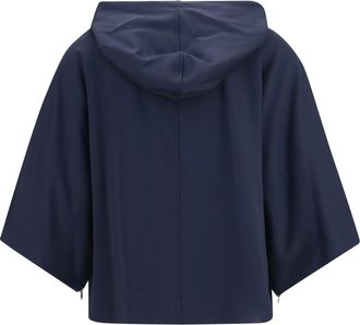 Max Mara Womens Hooded Sweatshirt Fidato Navy Blue Polyamide Sweatshirts Sweater