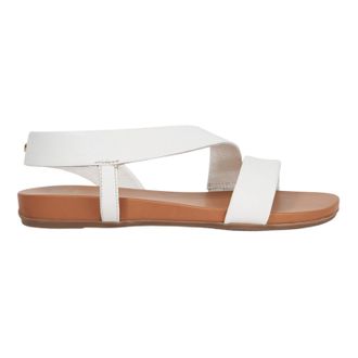 Dune London Dames/Dames Lucina Leren Platte Sandalen (Wit)