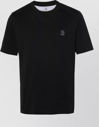 Brunello Cucinelli cotton logo print crew neck t-shirt