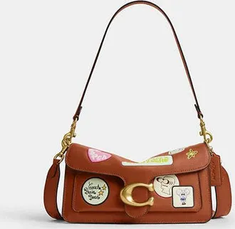 Coach Womens Coach | Brain Dead Soft Tabby Shoulder Bag 26 With Patches in Brown | Leather