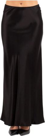 Pinko Pinko, Rokken, Dames, Zwart, M, Polyester, Digna Satin Skirt