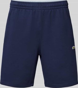 Lacoste Sweatshorts mit Label-Detail in Rauchblau, Größe L