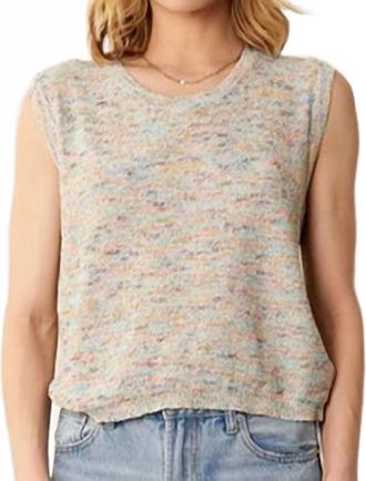 En Cr&egrave;me Sleeveless Sweater In Multicolor
