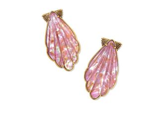 Kendra Scott Alexa Statement Womens Earring Womens Earring Vintage Gold Purple Iridescent Abalone Illusion, Brass