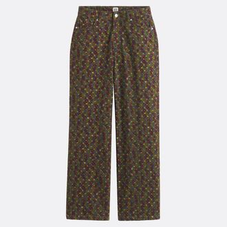 La Redoute Collections Broek met wijde pijpen en hoge taille in bloemenprint