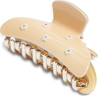 Chelsea28 Flower Detail Claw Clip in Yellow Multi at Nordstrom