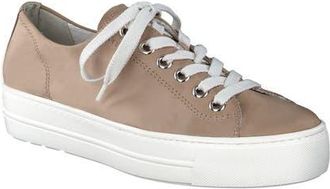 Paul Green Bixby Platform Sneaker in Antelope Nubuk at Nordstrom, Size 7.5Us