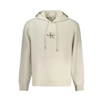 Calvin Klein Hoodies & sweatvesten, Heren, Beige, M, Katoen, Cotton Hoodie