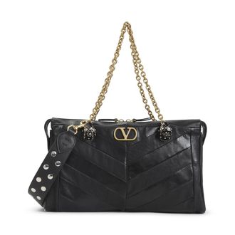 Valentino Garavani Black Panthea Shoulder Bag