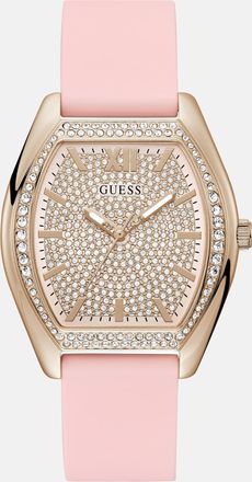 Guess Gold-Tone and Pink Barrel Analog Watch