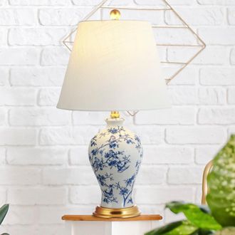 Jonathan Y Designs Grace 24 Floral LED Table Lamp