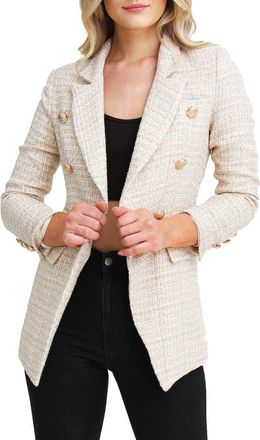 Belle & Bloom Princess Polly Tweed Blazer in Beige Marle at Nordstrom Rack, Size X-Large