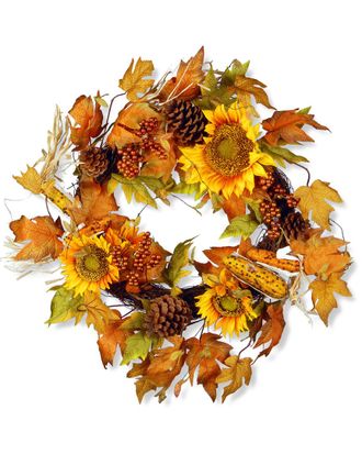 National Tree Company National Tree Autumn Sunflower Wreath